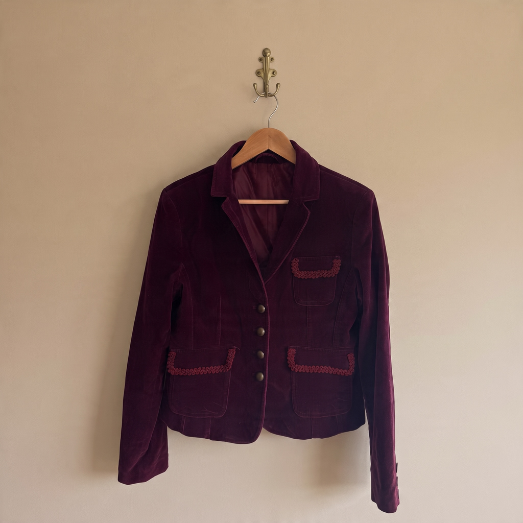 03. Burgundy Velvet Blazer