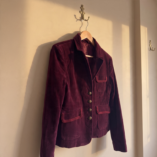 03. Burgundy Velvet Blazer