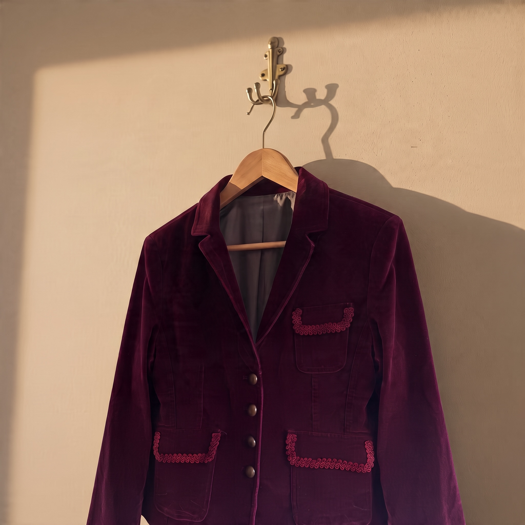 03. Burgundy Velvet Blazer
