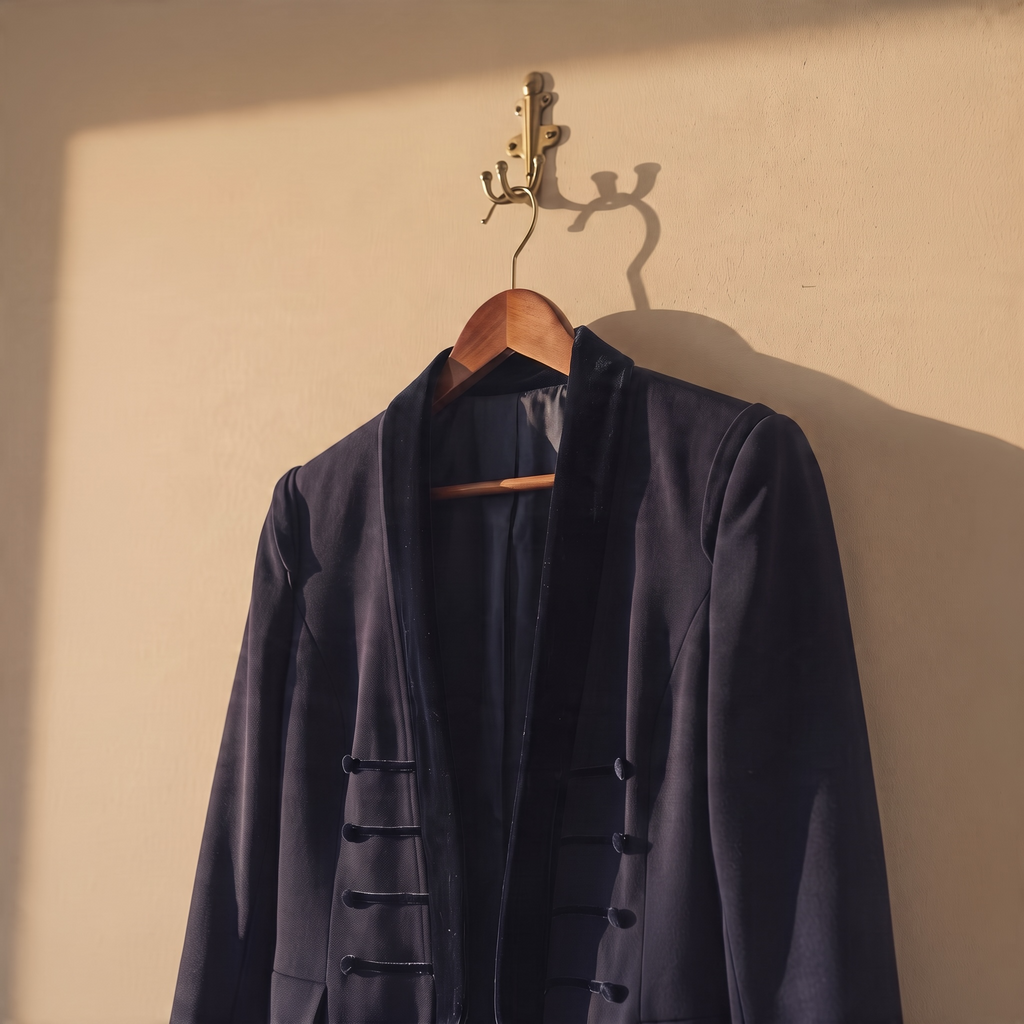 05. Navy Military crop jacket