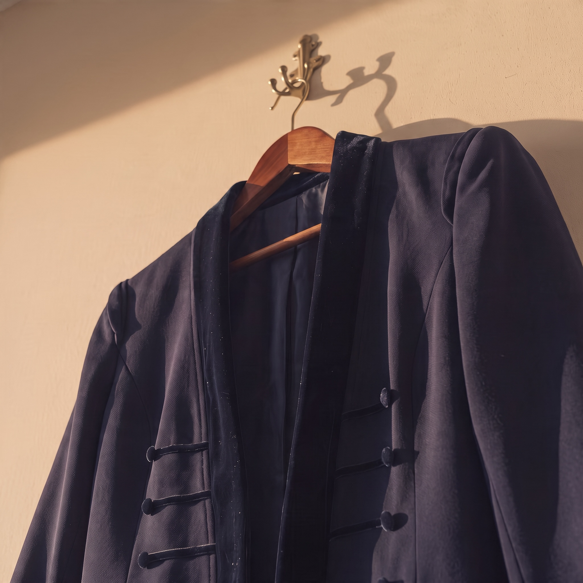 05. Navy Military crop jacket